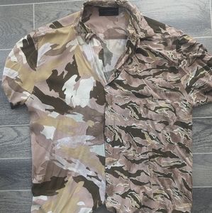 Multi Camo Button Shirt